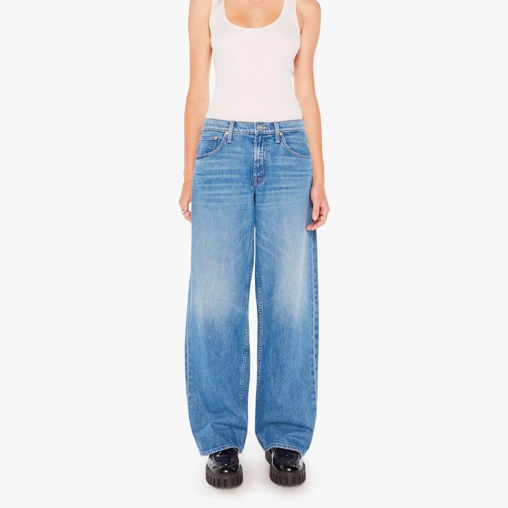MOTHER Light Blue Wide Leg Jeans